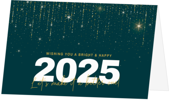 Carte de Vœux - Pluie d'étoiles 2024