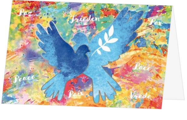 Carte de Vœux - Colombes de la paix