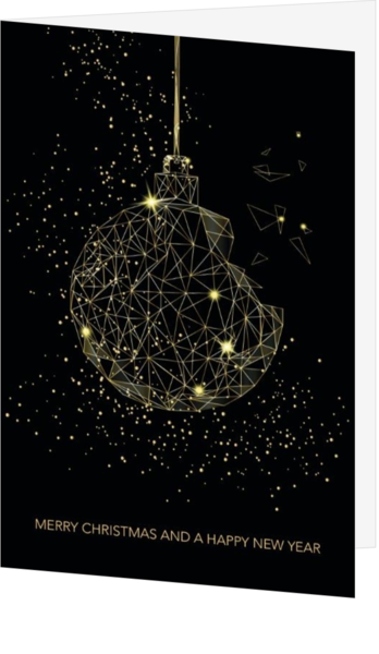 Carte de Vœux - Boule de Noël géométrique